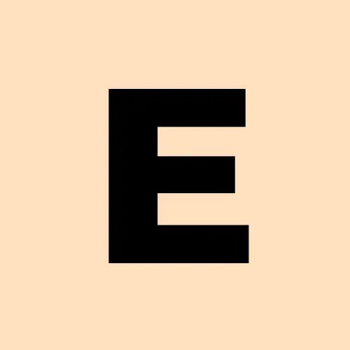 Avatar d'un utilisateur, représenté par la lettre E sur fond beige