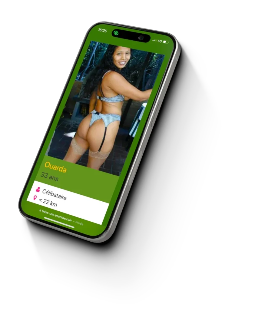 telephone montrant la page d'accueil du site de rencontre pour plan cul avec des beurettes baise une beurette