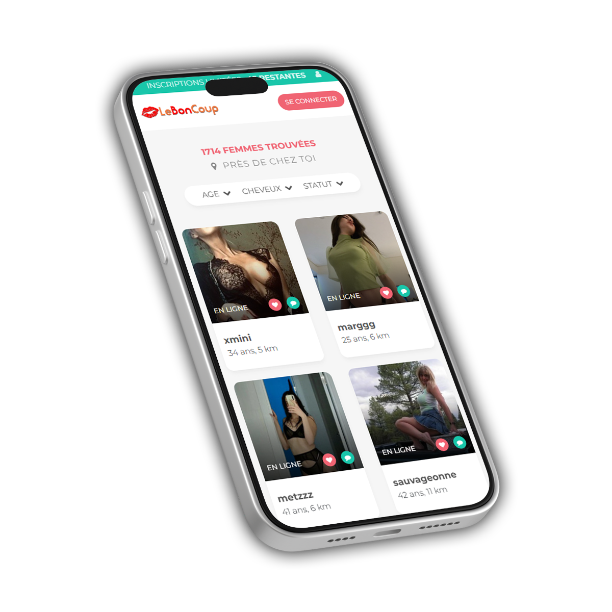 image de téléphone sur la page d'accueil du site leboncoup pour des rencontres pour adultes