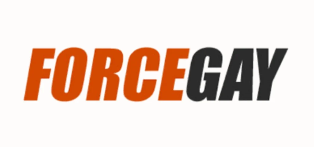 Logo du site de rencontre ForceGay avec texte orange et noir.