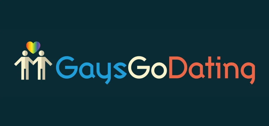Logo GaysGoDating site de rencontre gay avec cœur arc-en-ciel.
