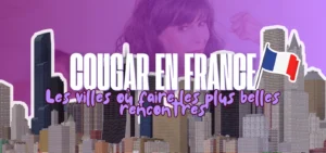 Femme mûre élégante sur fond de gratte-ciel – rencontre Cougar en France.