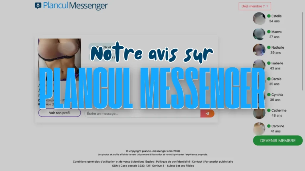 Bannière de l'article montrant l'interface de conversation du site Plancul Messenger