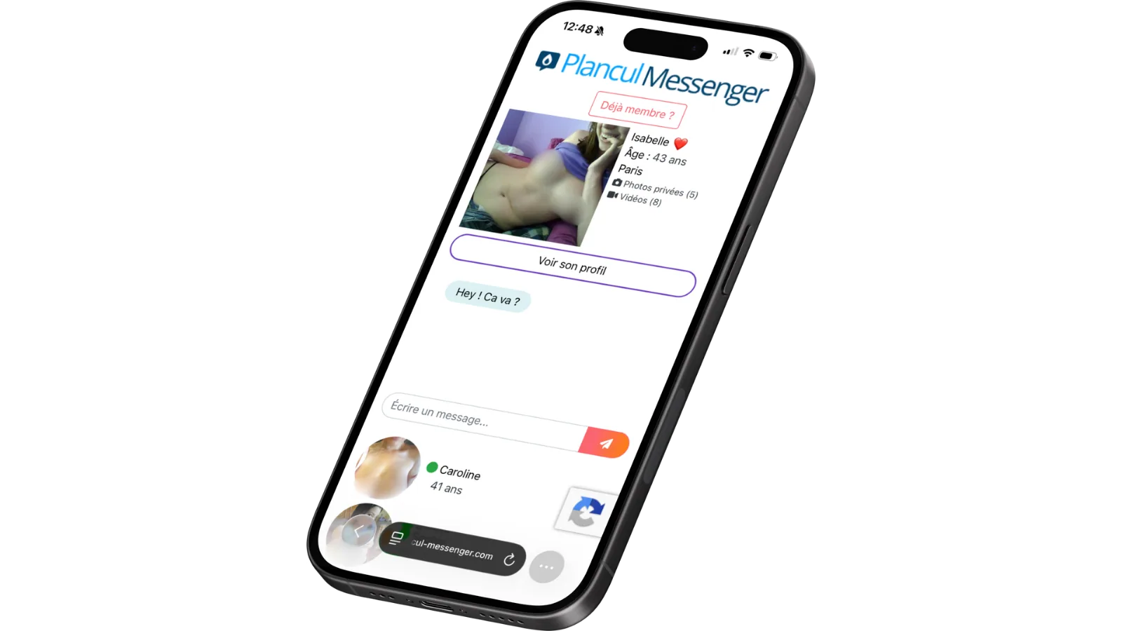Page d'accueil de Plancul Messenger