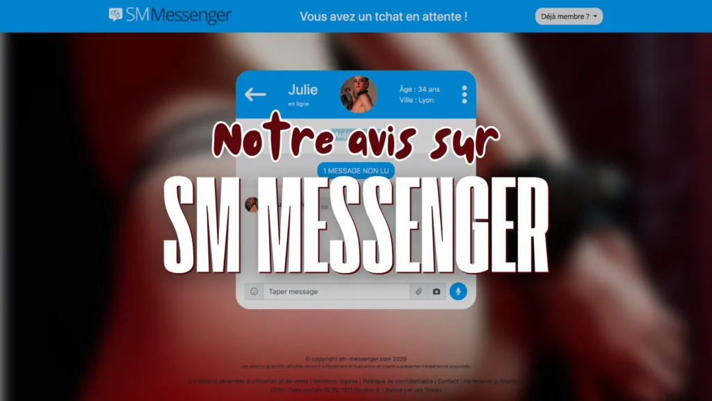 Capture d'écran d'une conversation SM Messenger avec le profil Julie, 34 ans, Lyon