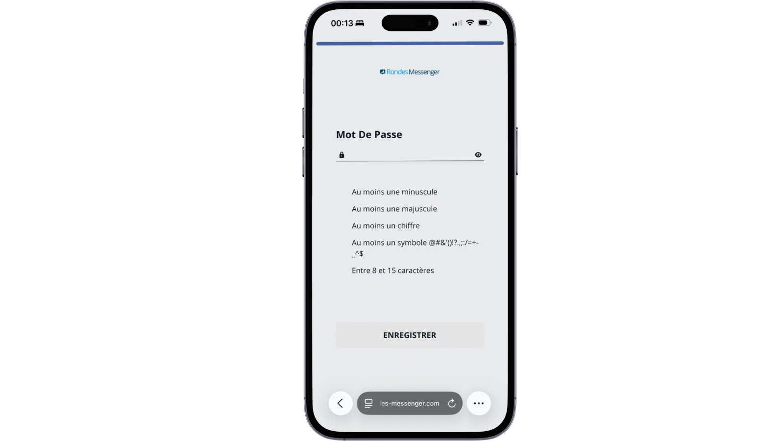 Inscription et création de profil sur Rondes Messenger