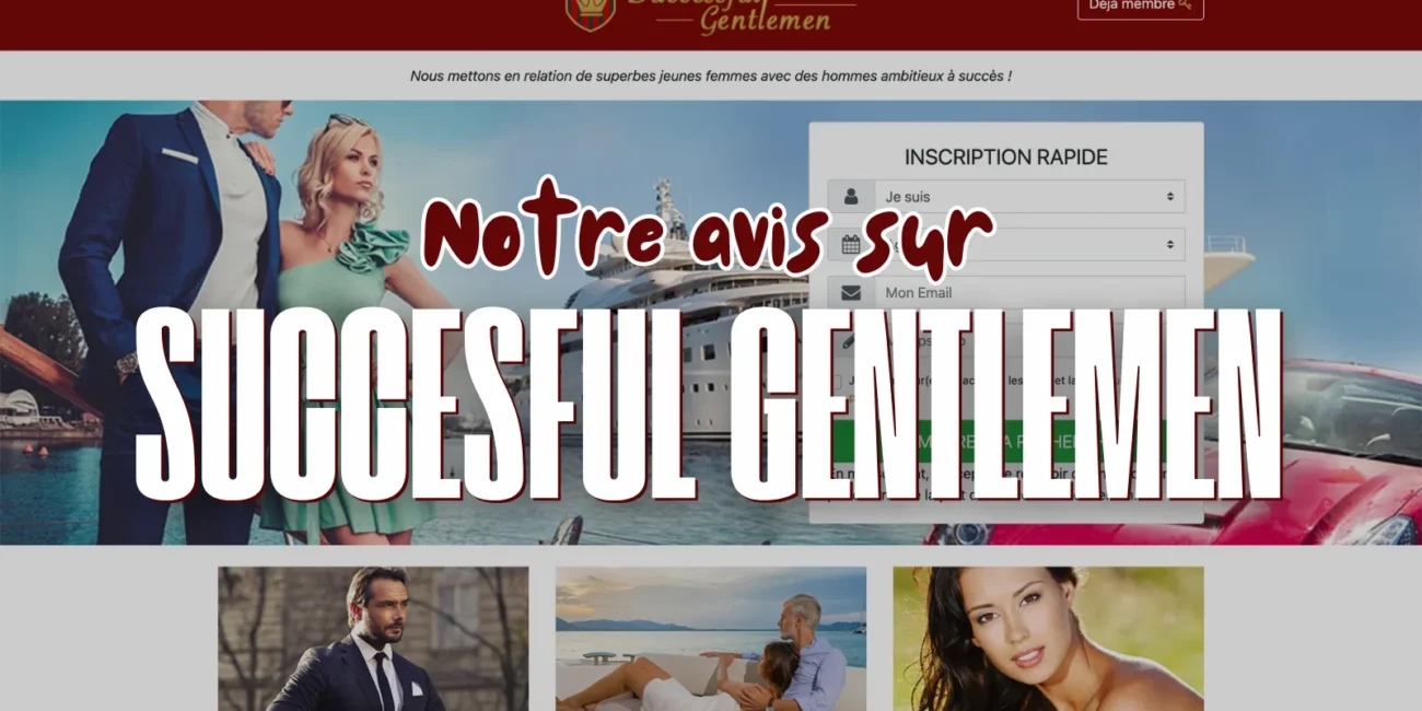 Capture d'écran de la page d'accueil avec un couple sur un yacht et un formulaire d'inscription rapide