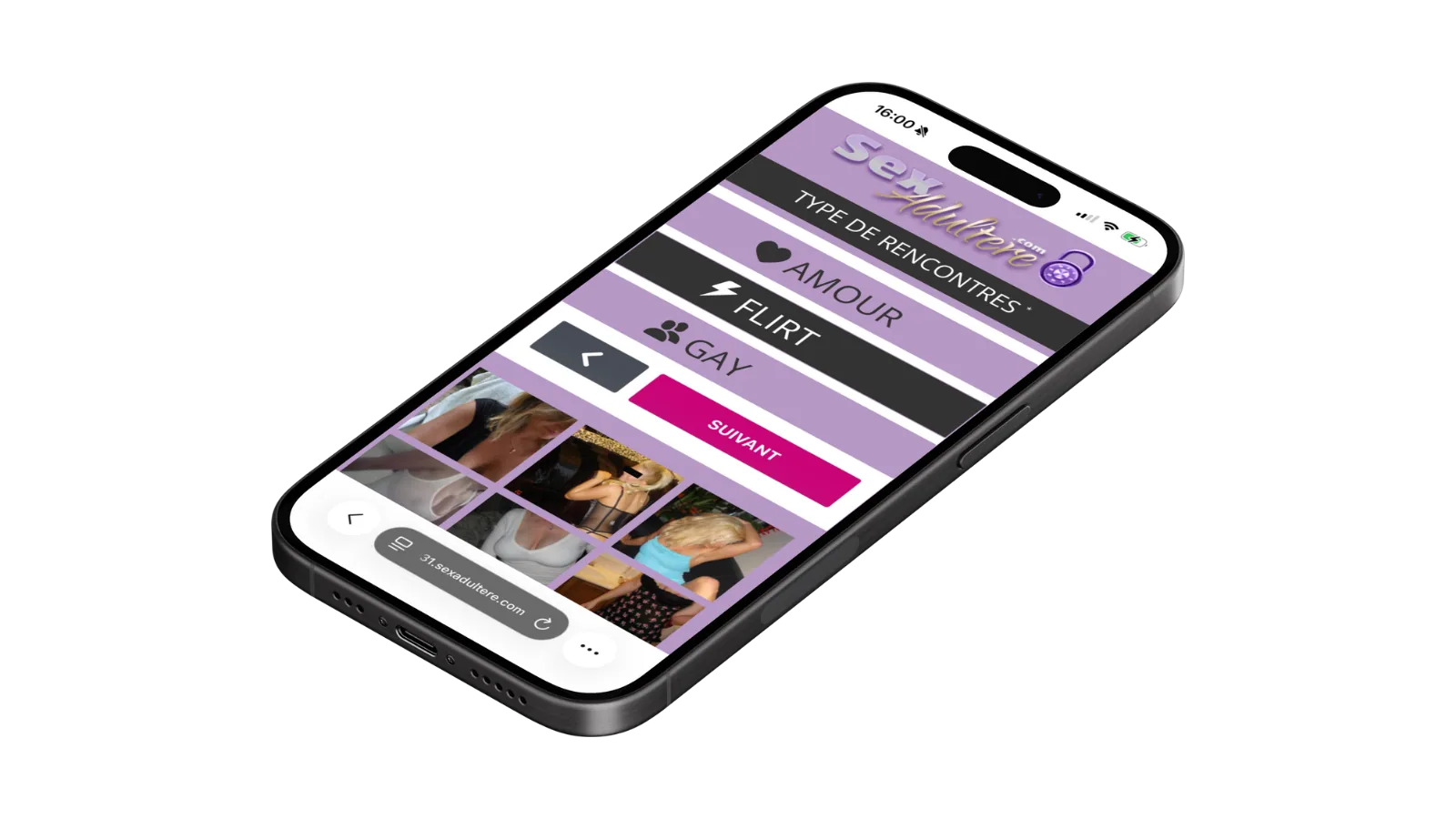 Recherche de profils et messagerie sur Sexadultère